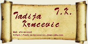 Tadija Krnčević vizit kartica